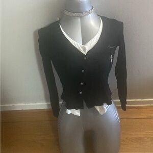 Women's Black Long Sleeve Top